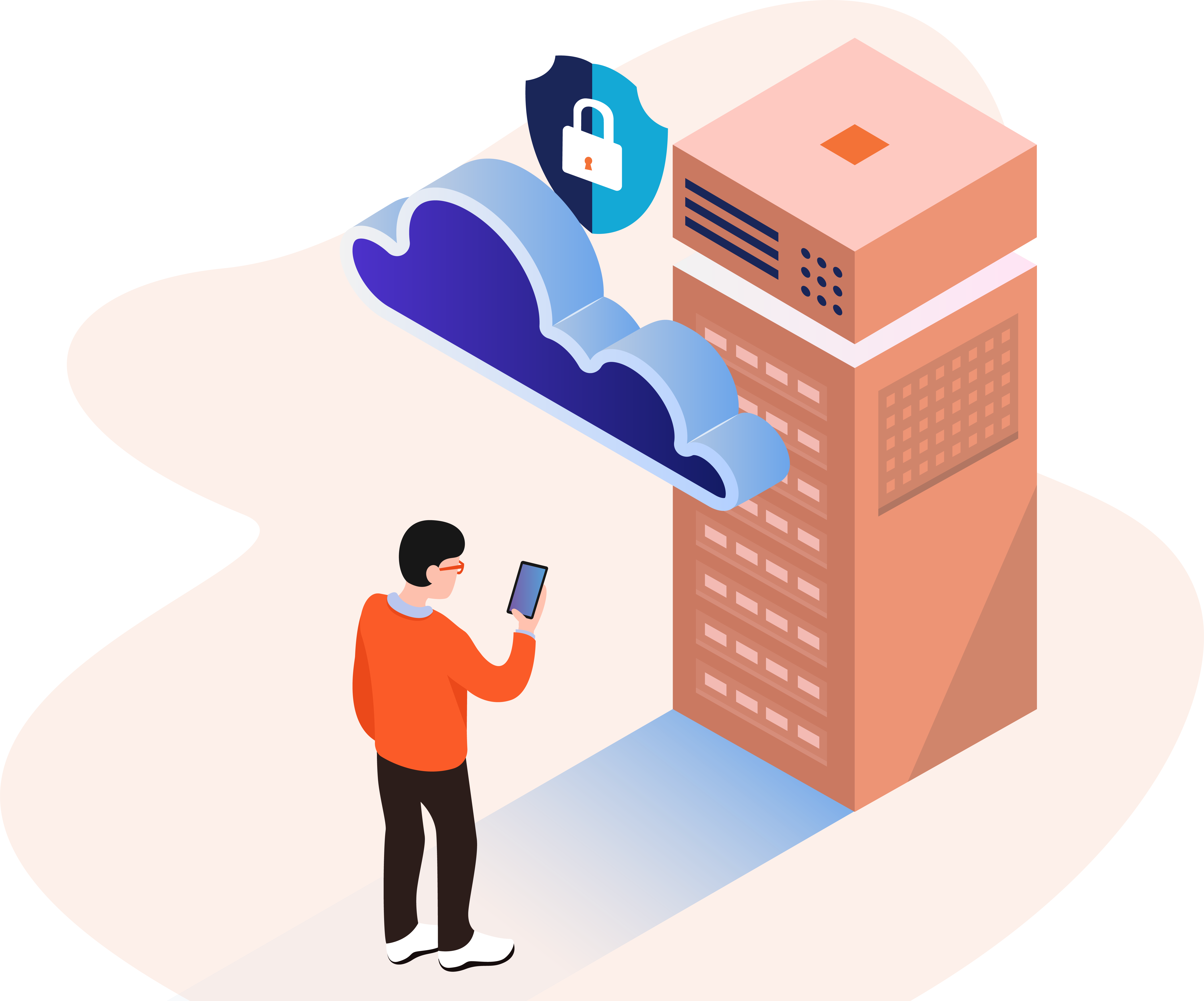 guy-on-phone-under-cloud Australia|Citrix Digital Workspace