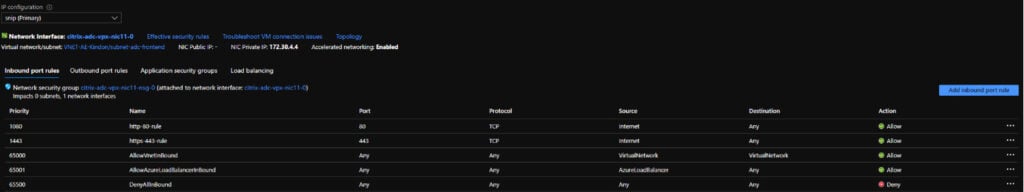 Australia | Deploying Citrix ADCs in Microsoft Azure – ADC HA Availability Set