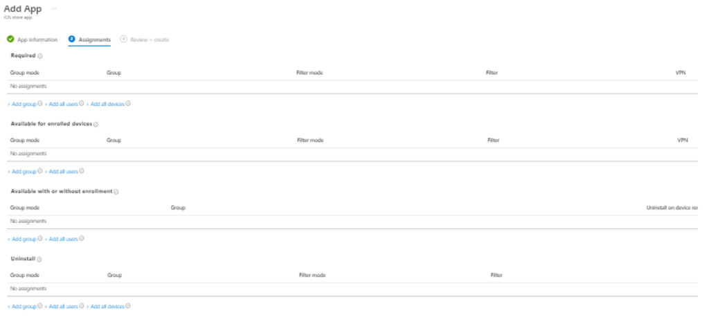 Australia | iOS App Assignment in Microsoft Endpoint Manager