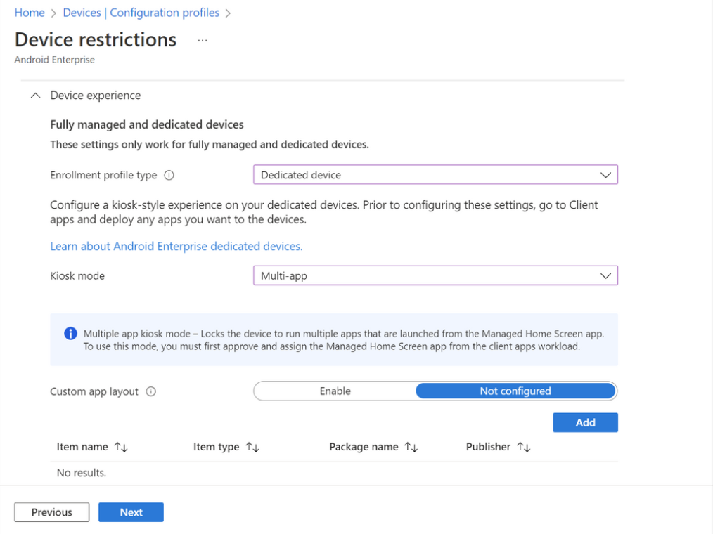 Australia | Exploring Microsoft Managed Home Screen and Shared Device Mode for Android Devices – Policy Configuration