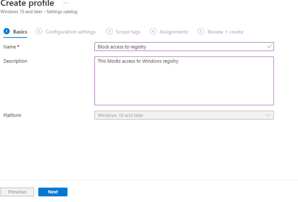 Australia | Block access to Windows Registry with Intune 