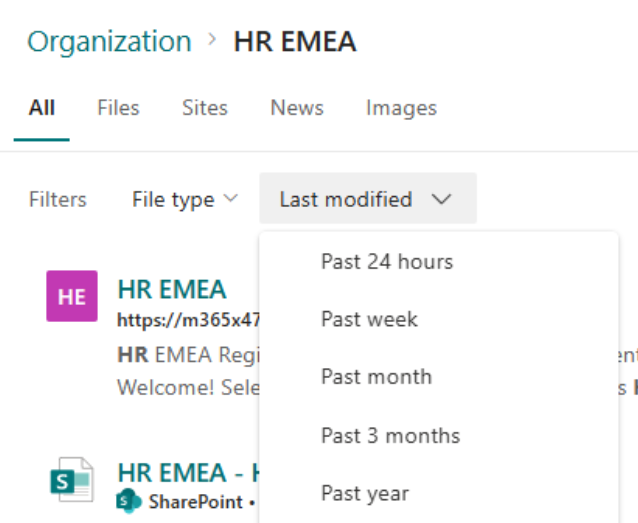 image Australia | SharePoint Online - Search and Filters
