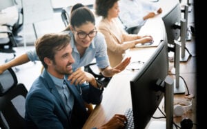 Programmers cooperating brainstorming at information technology company Australia | Introduction to Microsoft Teams