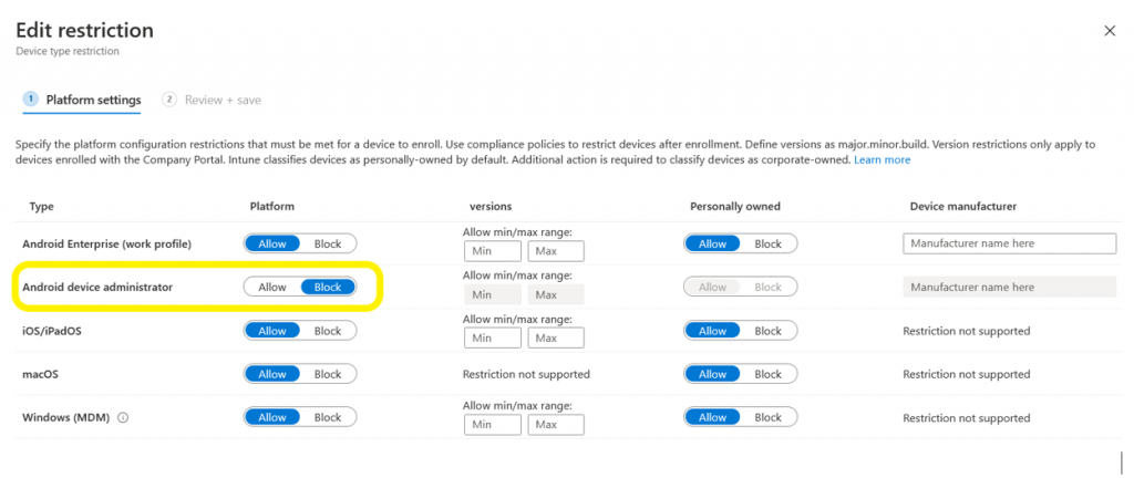 United Kingdom | Moving from Android Device Administrator to Android Enterprise with Microsoft Intune