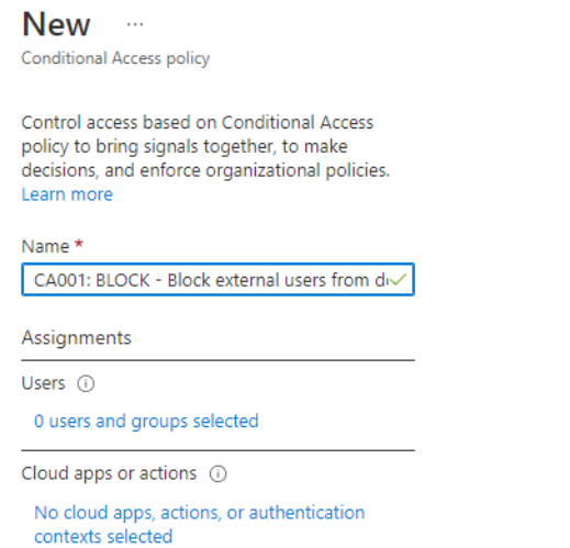 United Kingdom | Block External Users from Downloading Files in Office 365 Using Conditional Access