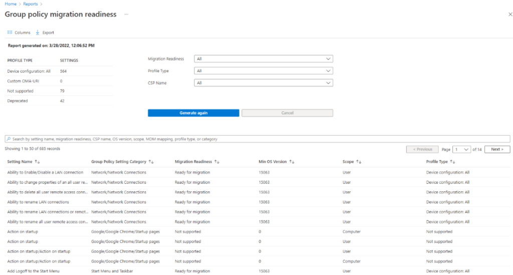 United States | Microsoft Intune Group Policy Analytics Tool