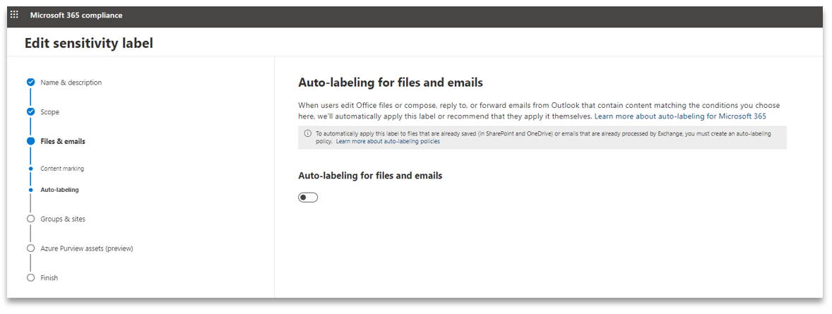 Sensitivity Labels on Containers - United States