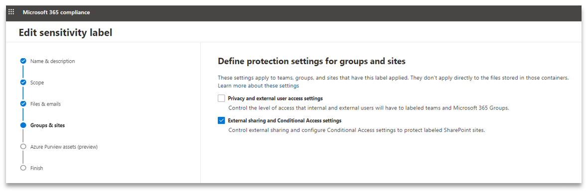 Sensitivity Labels on Containers - United States