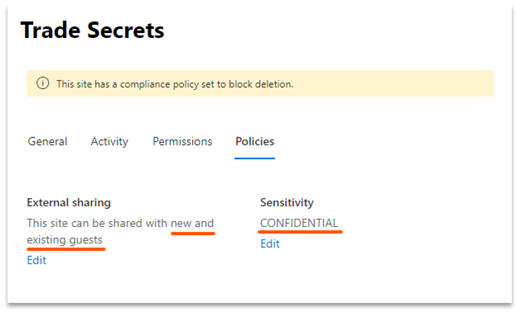 United States | Sensitivity Labels on Containers