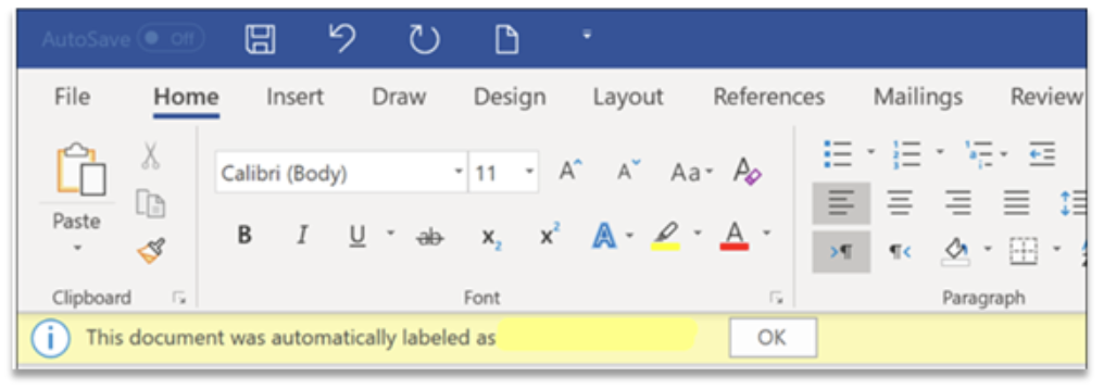 United States | Sensitivity Labels - (Auto-Labelling) Client-Side