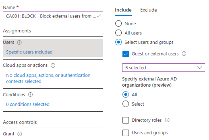 United States | Block External Users from Downloading Files in Office 365 Using Conditional Access