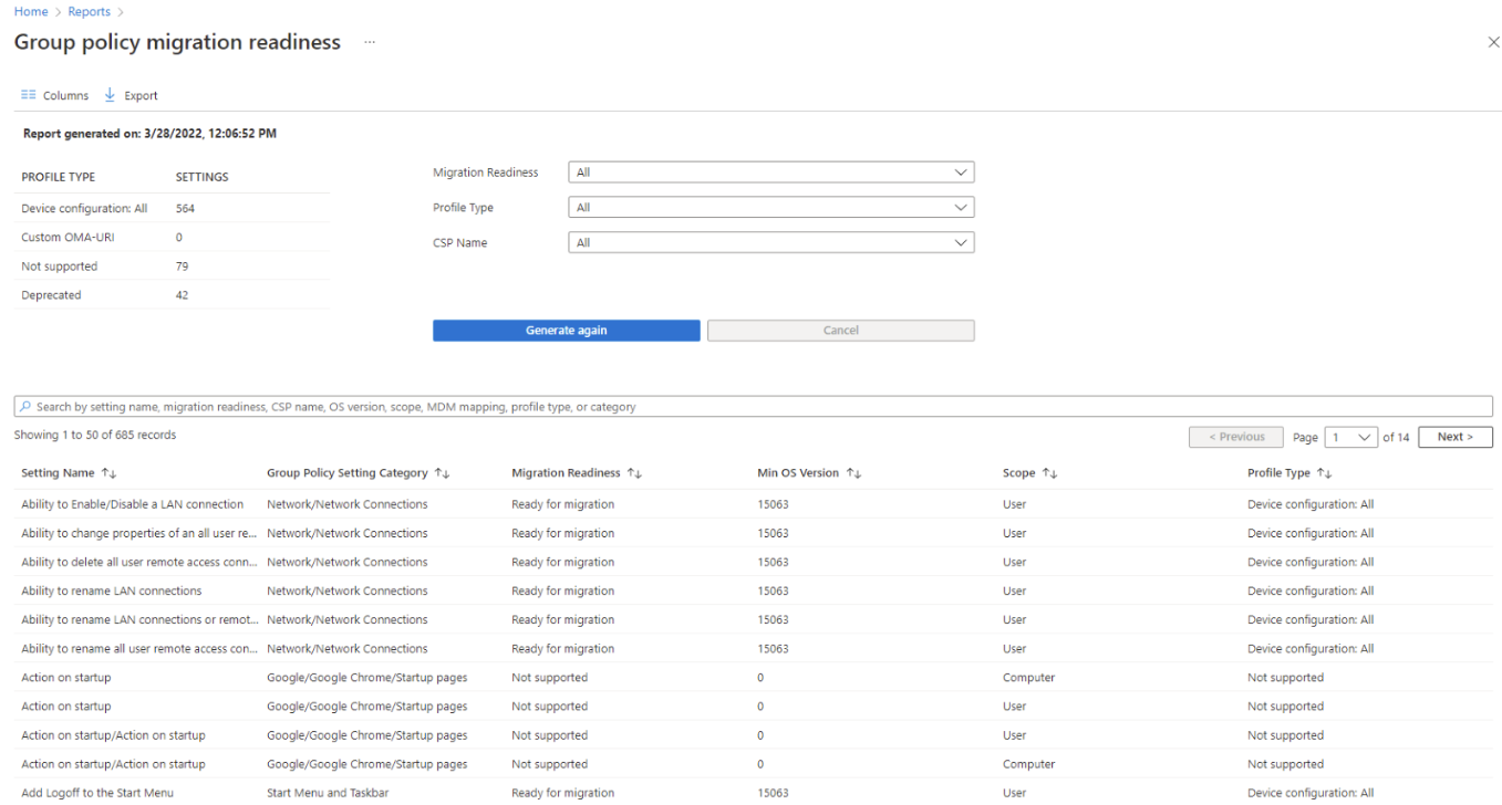 Microsoft Endpoint Manager Group Policy Analytics Tool United States