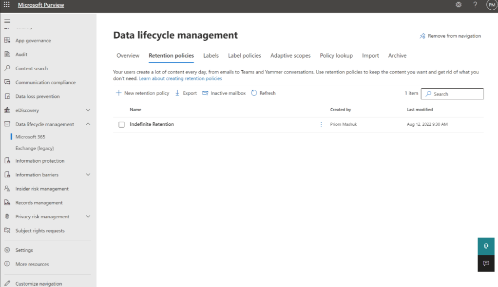 image.png United States | Enable Retention Policies to a Mailbox