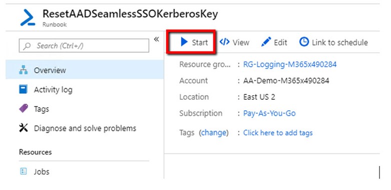 New Zealand | Azure AD Seamless SSO Kerberos Key Using Azure Automation and Hybrid Runbook Worker (Part 2 of 2)