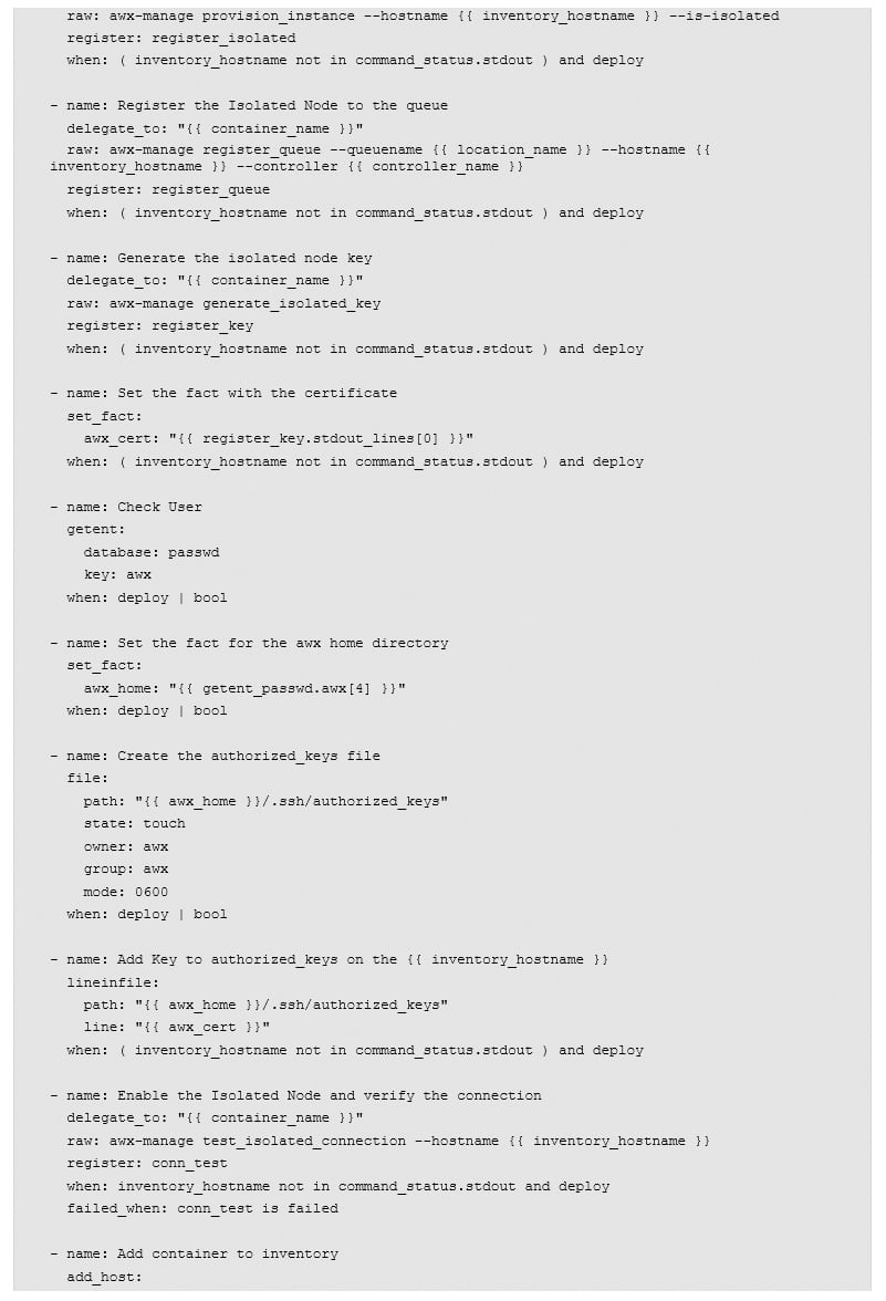 United Kingdom | Ansible AWX with Isolated Nodes